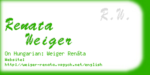 renata weiger business card